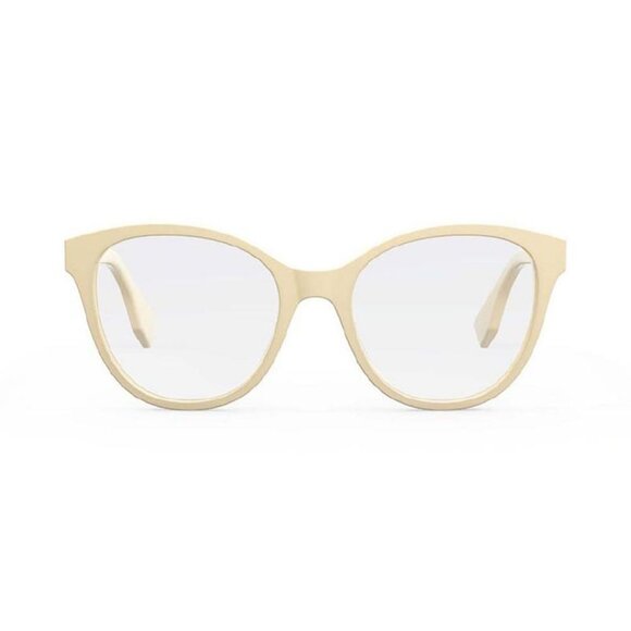 NEW FENDI EYEGLASSES FE50024I 025 WOMEN ROUND BEIGE EYEWEAR - Picture 2 of 4